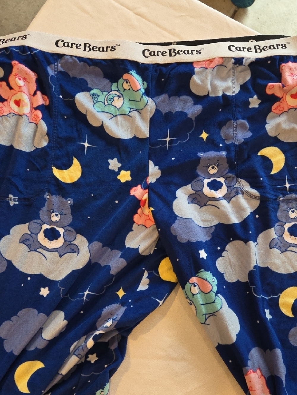 Care Bears Navy Blue Pajama Bottoms with Multicolor Bear Print - Picture 2 of 4
